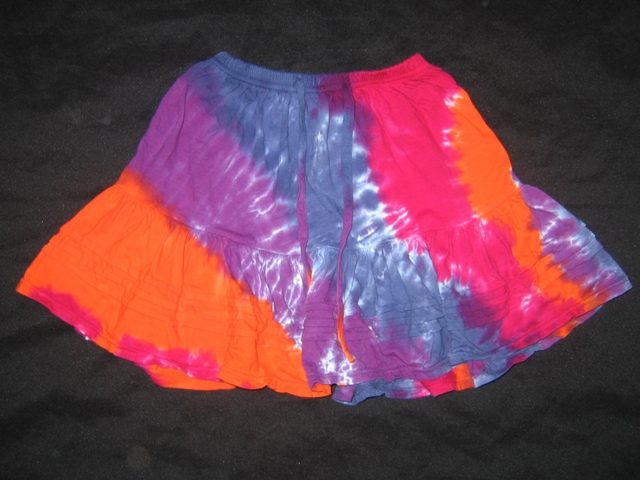 Skirt Purple Fuchsia Orange Swirl