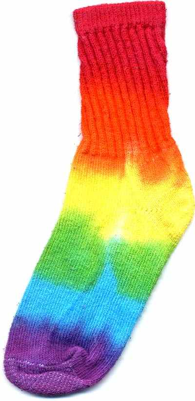 striped tie dye. Who can resist tie-dyed socks?