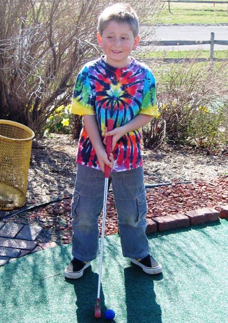 Andrew in an unconventional golf shirt 2006