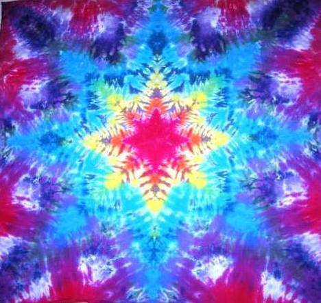Tie Dyed Mandala Tapestry 1